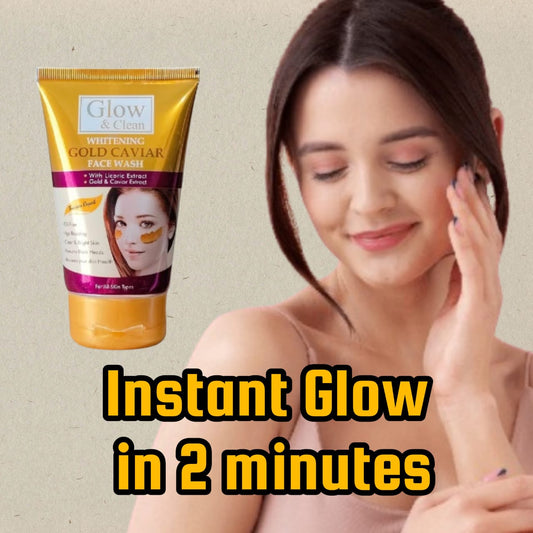 Glow & clean whitening gold caviar face wash